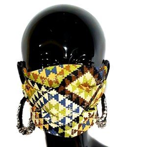 Multi Colored Handmade Cotton Face Mask,Re/Wash.